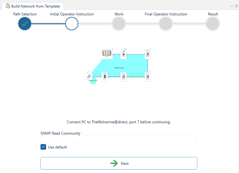 Build Network from Template - Step 2: Initial Operator Instructions