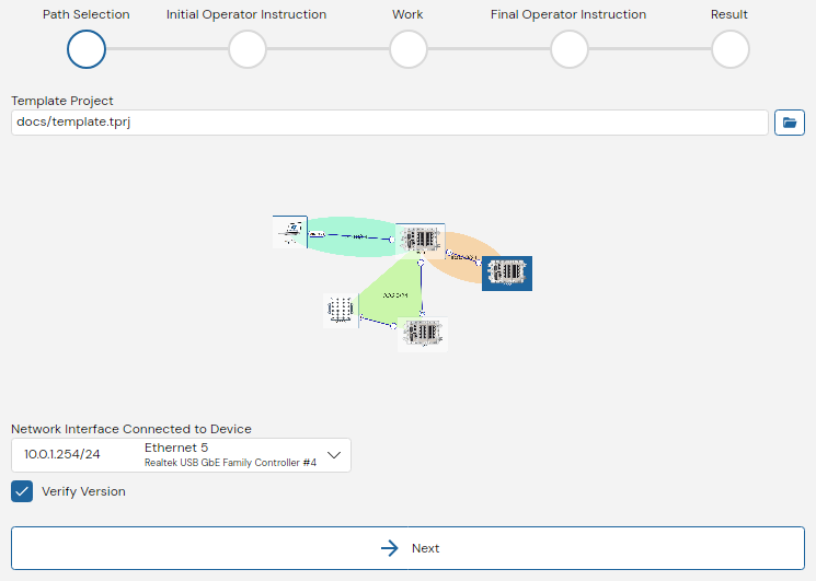 Build Network from Template - Step 1: Path Selection