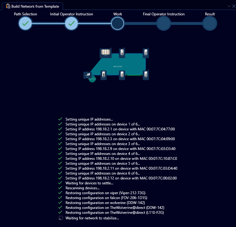 Build Network from Template - Step 3: Work
