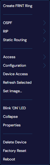 An example of a context menu