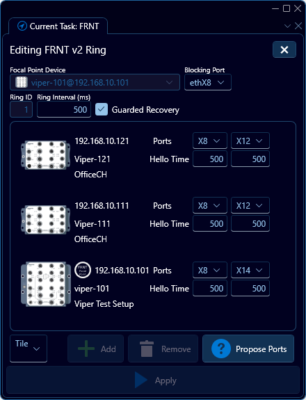 FRNT V2 interface