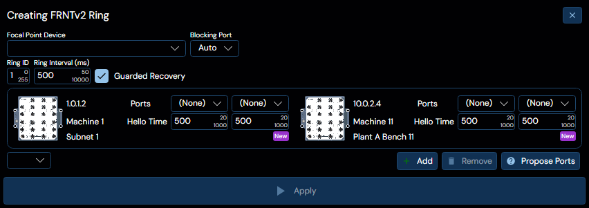 FRNT V2 interface