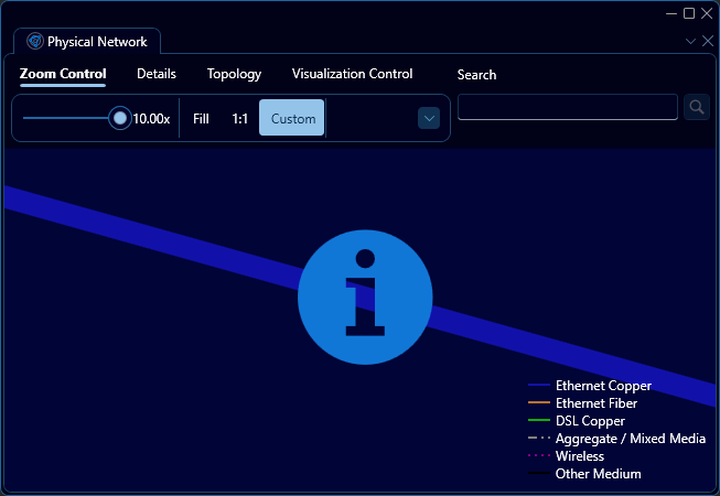 Depicted is the connection information button