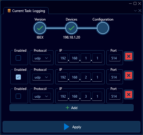 Depicted is an overview of the WeConfig logging configuration tab