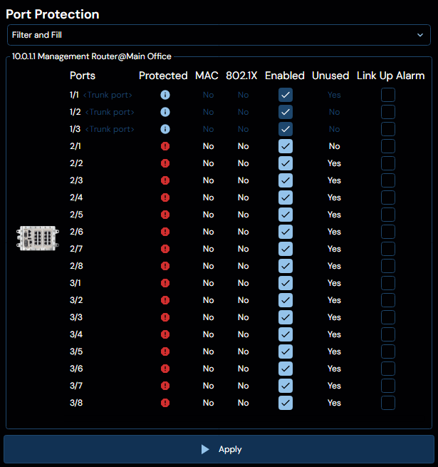 Port protection interface