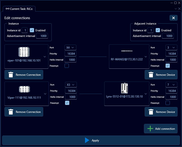 Rico v3 interface