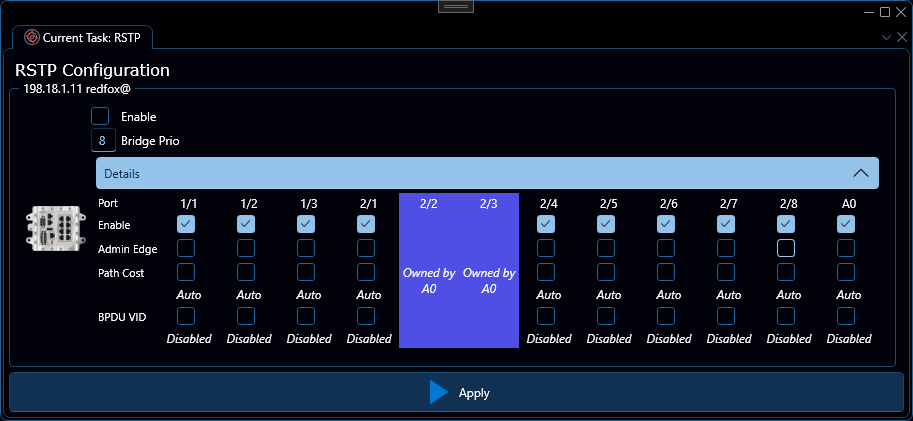 RSTP interface