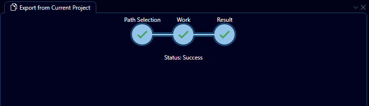 Export Project - Step 2: Result