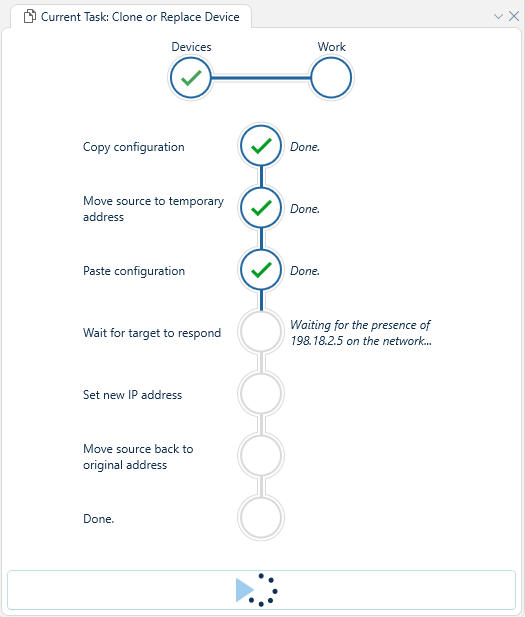 Clone/Replace work interface