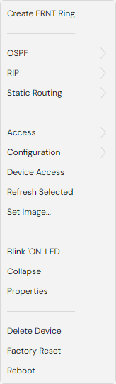 An example of a context menu