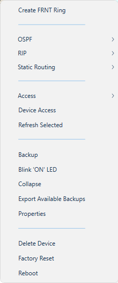 An example of a context menu