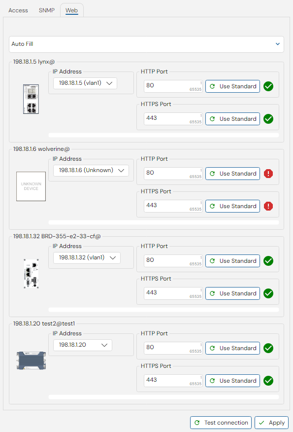 Depicted is the device access web settings