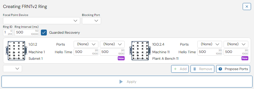 FRNT V2 interface