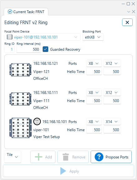 FRNT V2 interface
