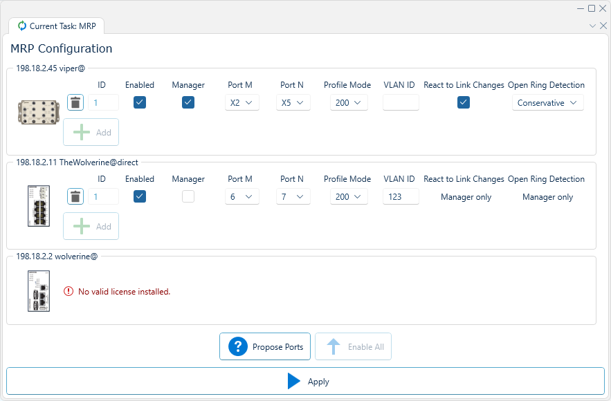 MRP interface