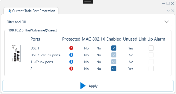 Port protection interface