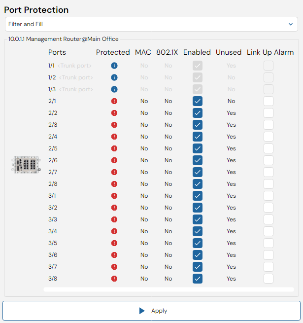 Port protection interface