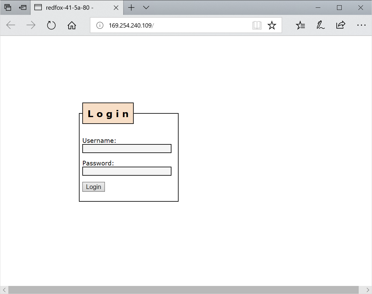 WeOS Login Page