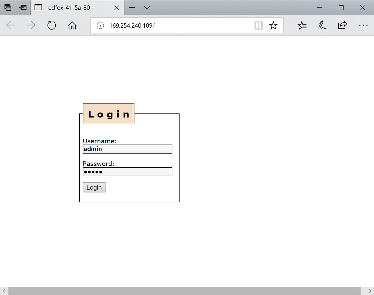 WeOS Login Credentials